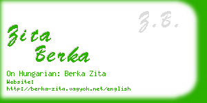 zita berka business card